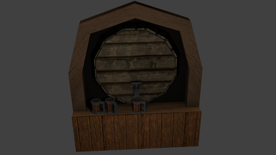 Beer barrel decoration for walls